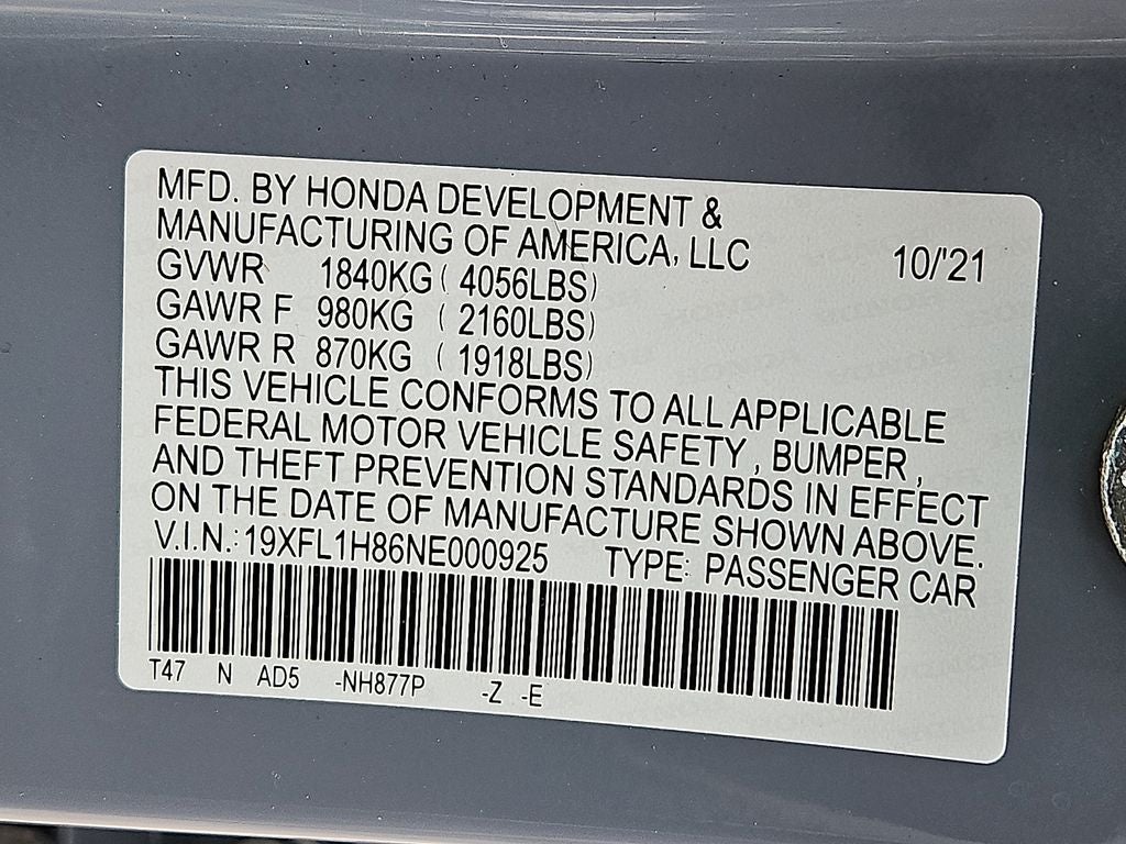 2022 Honda Civic Sport Touring