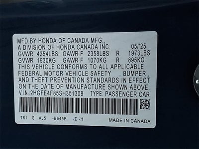 2025 Honda Civic Hybrid Sport Touring