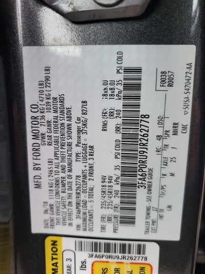 2018 Ford Fusion Hybrid Titanium