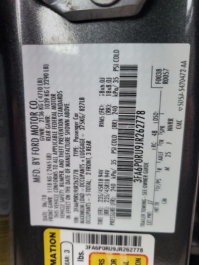 2018 Ford Fusion Hybrid Titanium