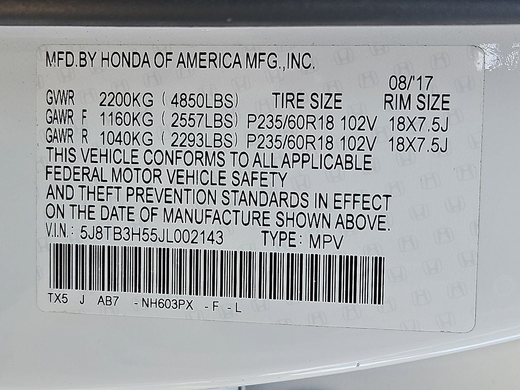 2018 Acura RDX w/Technology Pkg