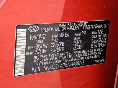 2022 Hyundai SANTA FE SEL