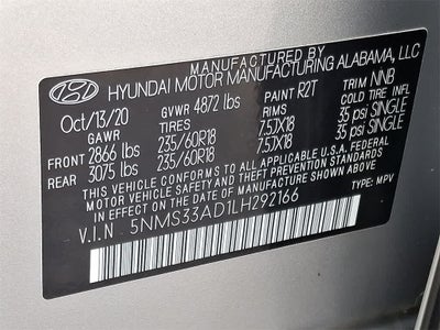 2020 Hyundai SANTA FE SEL W/SULEV