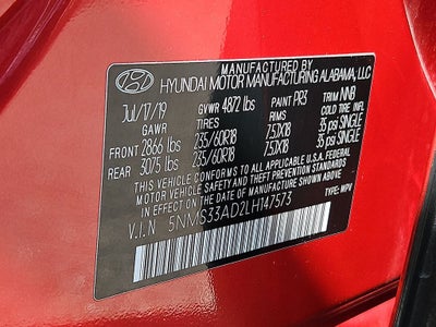 2020 Hyundai SANTA FE SEL