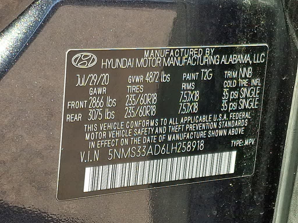 2020 Hyundai SANTA FE SEL W/SULEV