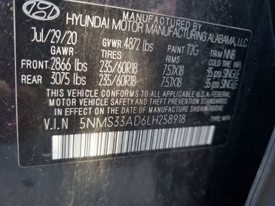 2020 Hyundai SANTA FE SEL W/SULEV