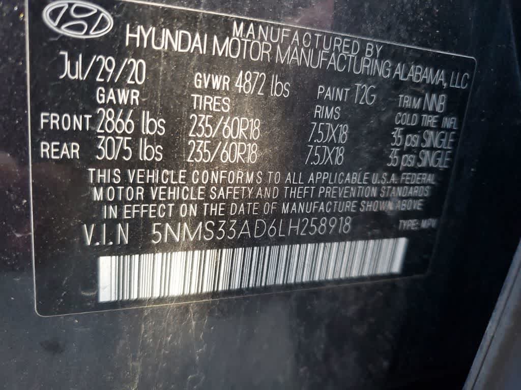 2020 Hyundai SANTA FE SEL W/SULEV