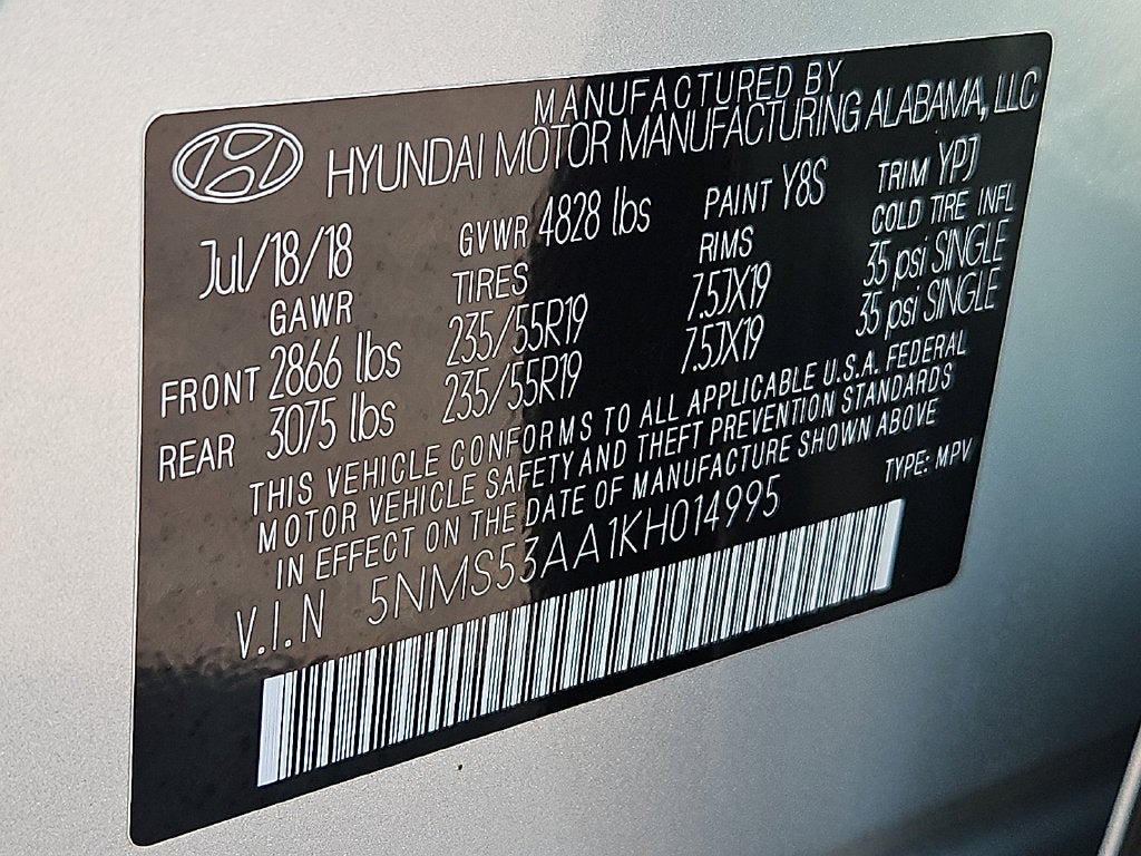 2019 Hyundai SANTA FE Ultimate