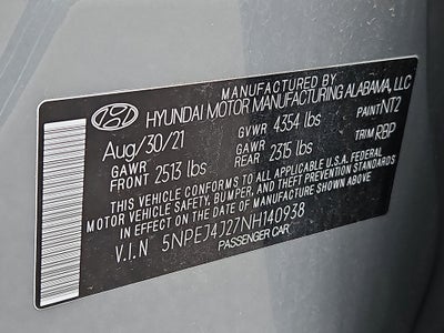 2022 Hyundai SONATA SEL Plus