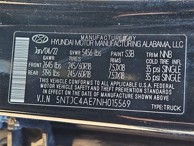 2022 Hyundai SANTA CRUZ SEL