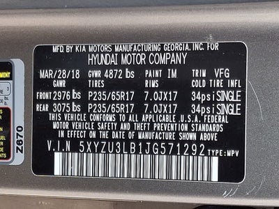 2018 Hyundai SANTA FE SPORT 2.4L