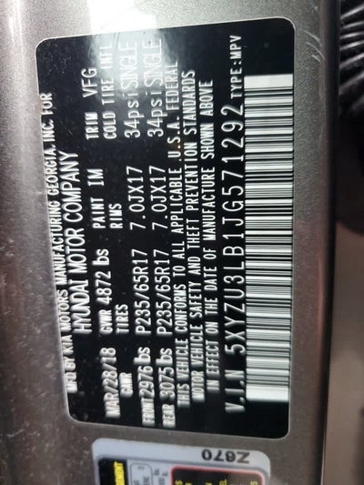 2018 Hyundai SANTA FE SPORT 2.4L