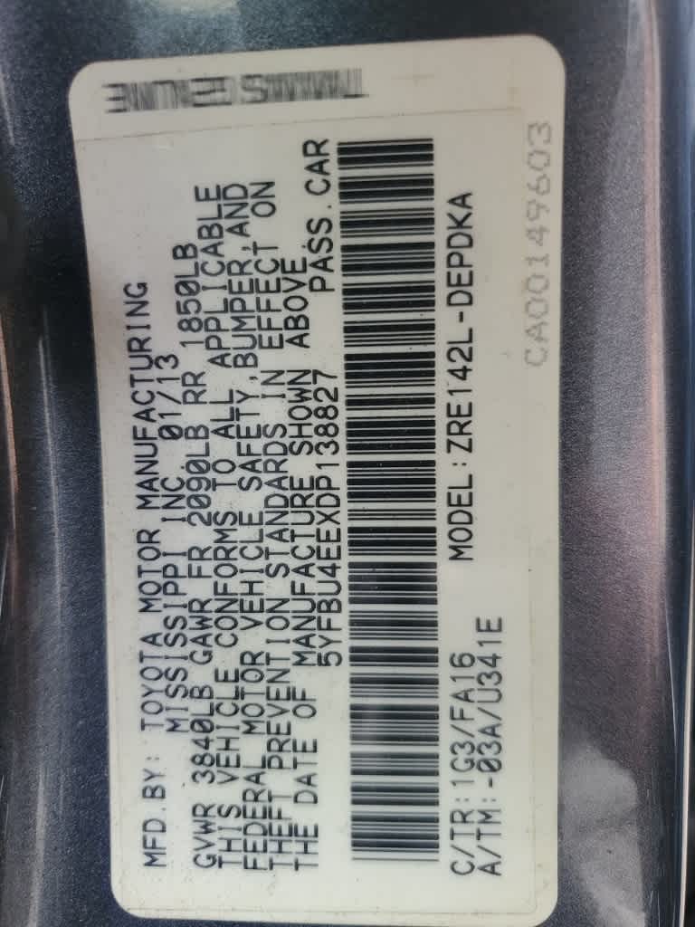 2013 Toyota Corolla LE