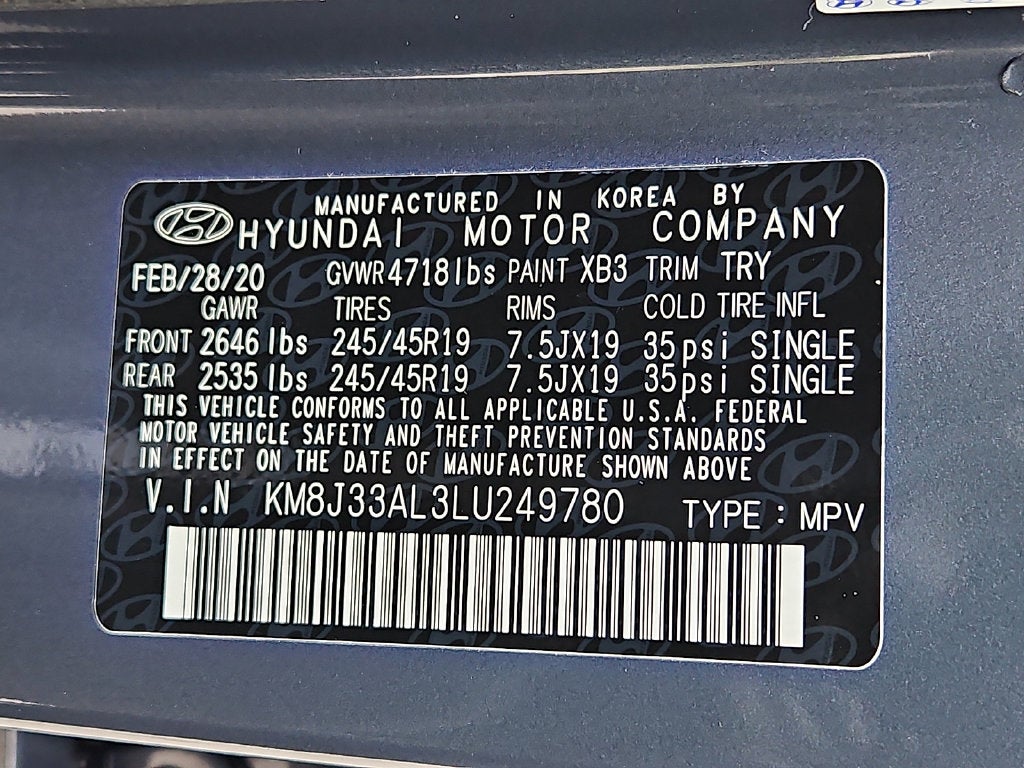 2020 Hyundai TUCSON Sport