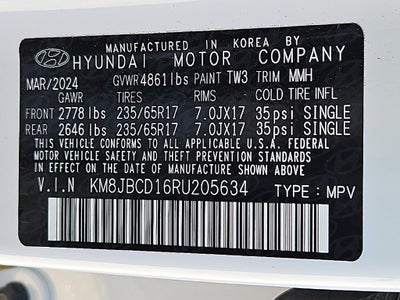 2024 Hyundai TUCSON HYBRID Blue