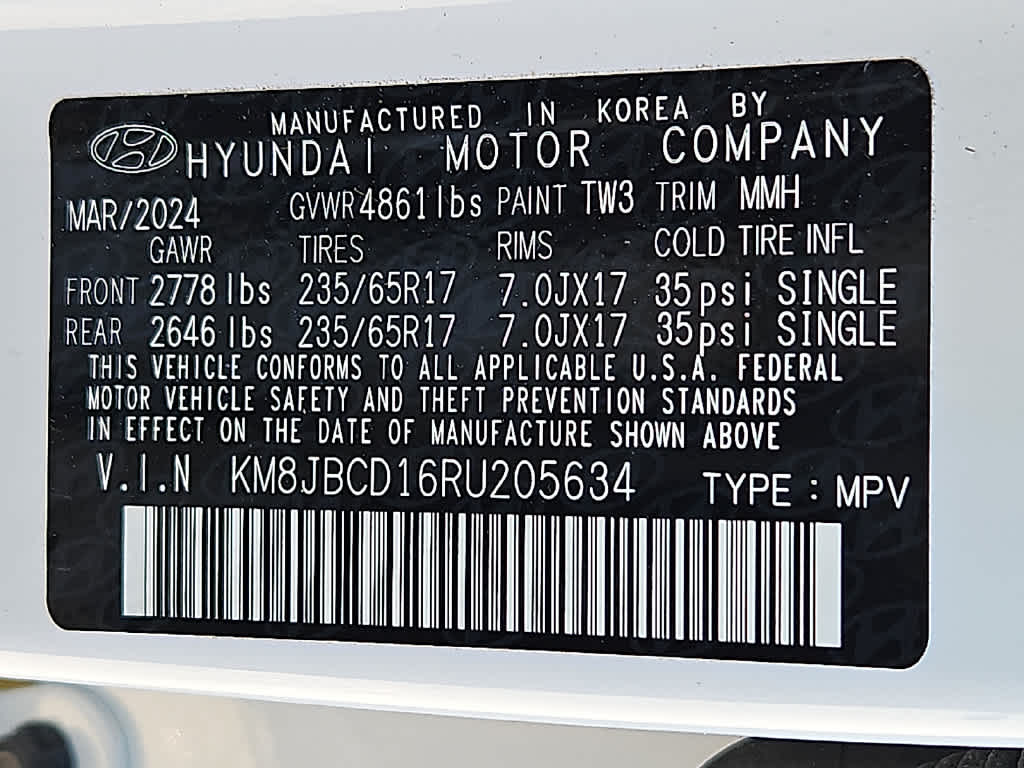 2024 Hyundai TUCSON HYBRID Blue