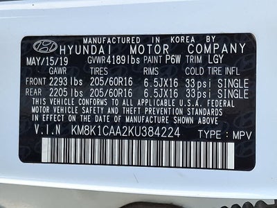 2019 Hyundai KONA SE