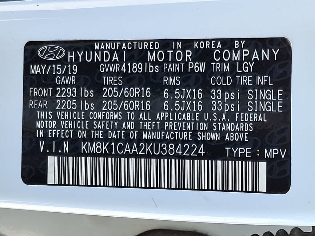 2019 Hyundai KONA SE