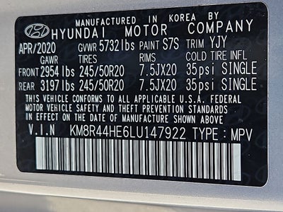 2020 Hyundai PALISADE SEL