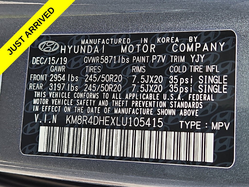 2020 Hyundai PALISADE SEL