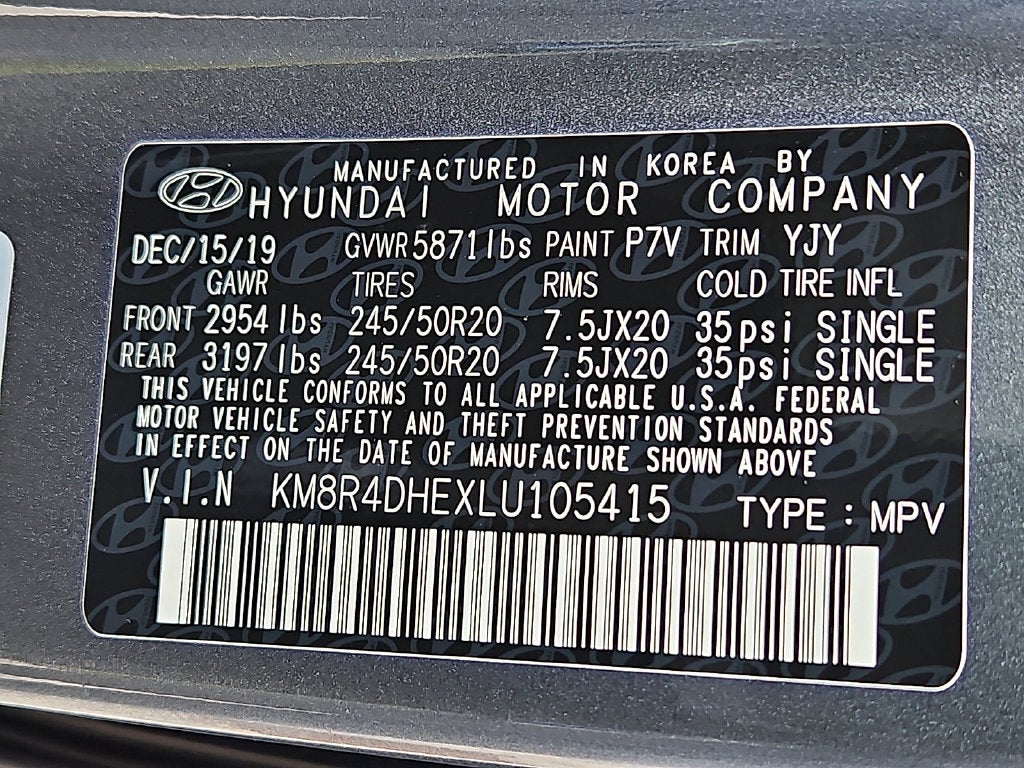 2020 Hyundai PALISADE SEL