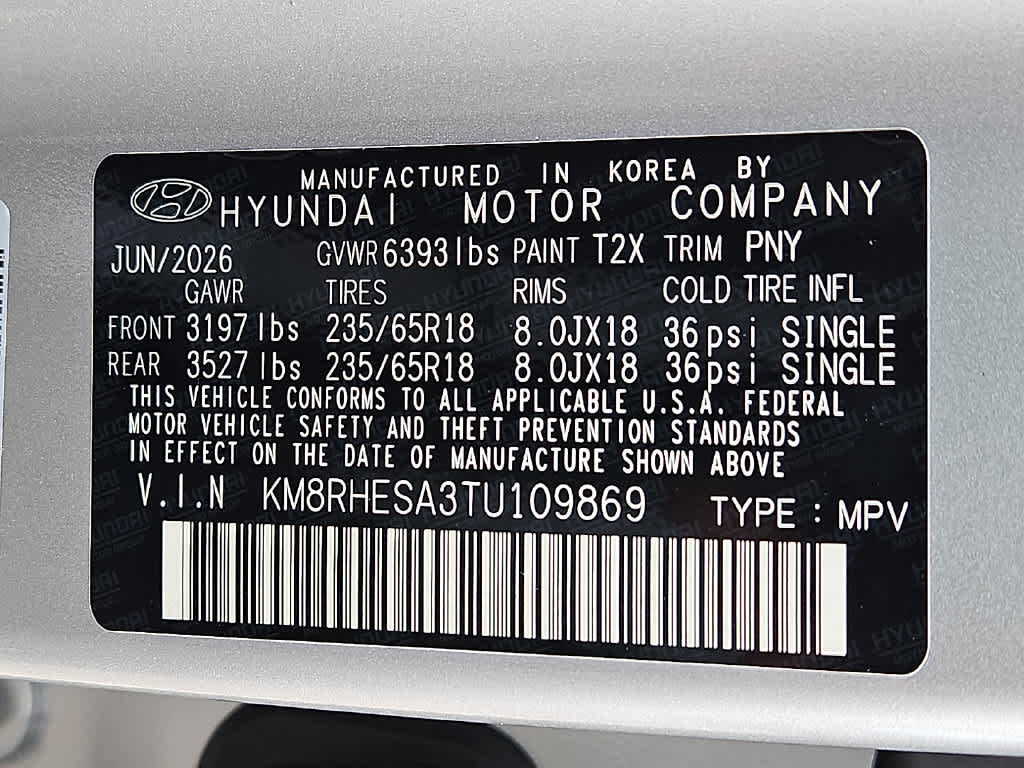 2026 Hyundai PALISADE HYBRID SEL Premium 7P