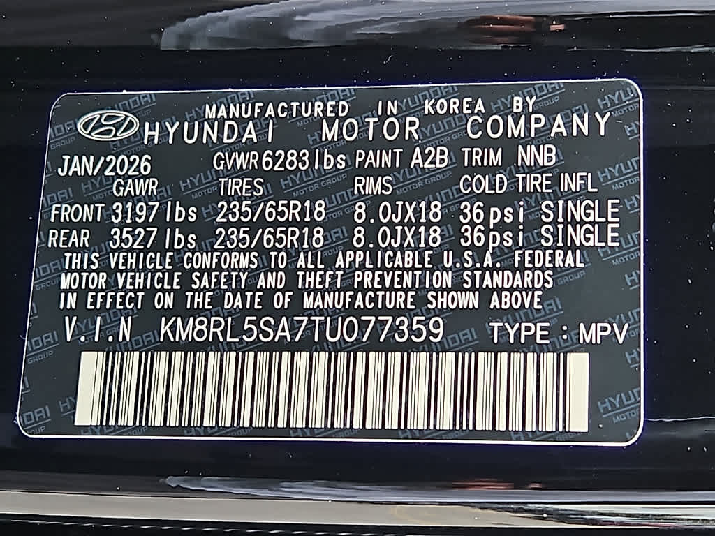 2026 Hyundai PALISADE HYBRID Blue SEL 7P