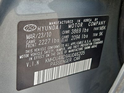2010 Hyundai ELANTRA GLS PZEV