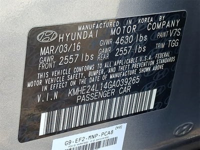 2016 Hyundai SONATA HYBRID SE