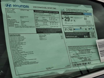 2026 Hyundai SONATA SEL Sport