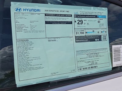 2026 Hyundai SONATA SEL Sport