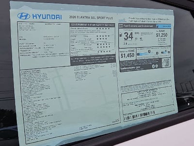 2026 Hyundai ELANTRA SEL Sport