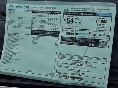 2026 Hyundai ELANTRA HYBRID Blue