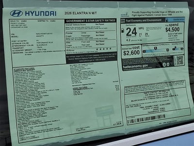 2026 Hyundai ELANTRA N Manual