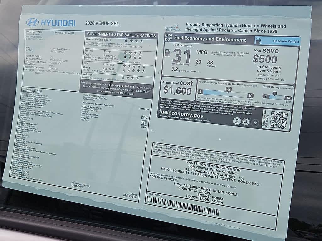 2026 Hyundai VENUE SEL
